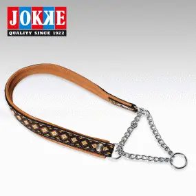 Köp online Jokke Inka halvstryp textil/läder brun