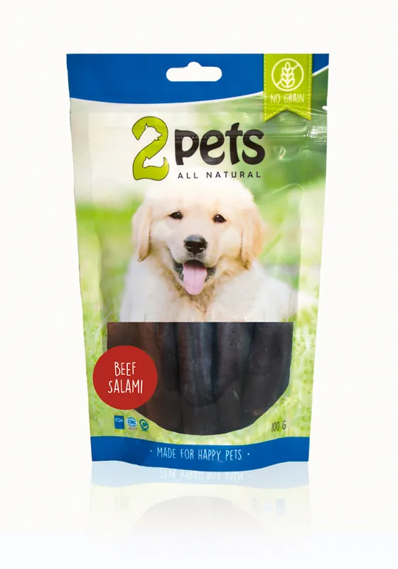 2pets Dogsalami Beef 100 g Extra rabatt