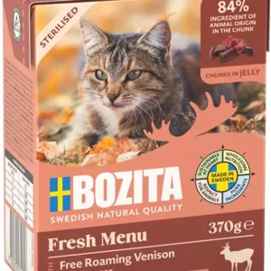 Bozita Katt Tetra Bitar i Gelé Sterilised Hjort 370 g Beställ nu