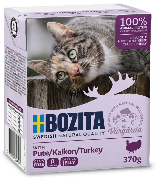 Bozita Bitar i Gelé Kalkon 370 g Snabb frakt