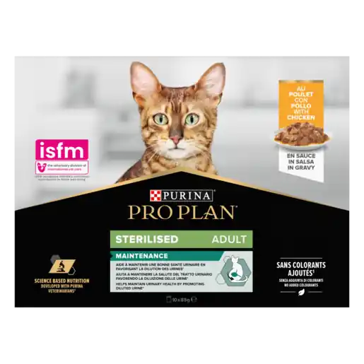 Purina Pro Plan Cat wet Sterilised Chicken 10x85 g Populär