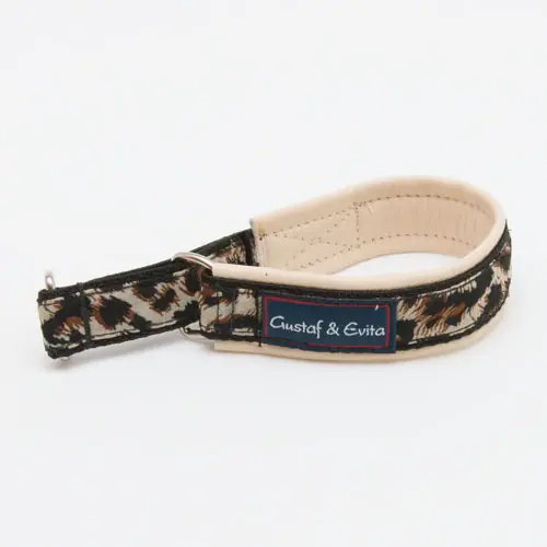 Gustaf & Evita halvstryp Leopard, beige skinn Begränsad tid