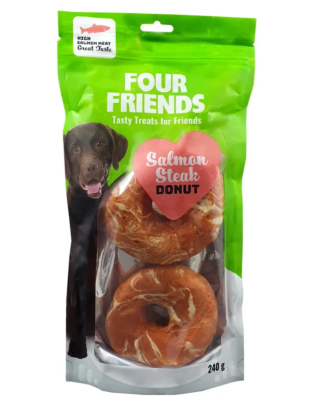 Rabatter Four Friends Dog Salmon Steak Donut 2-pack