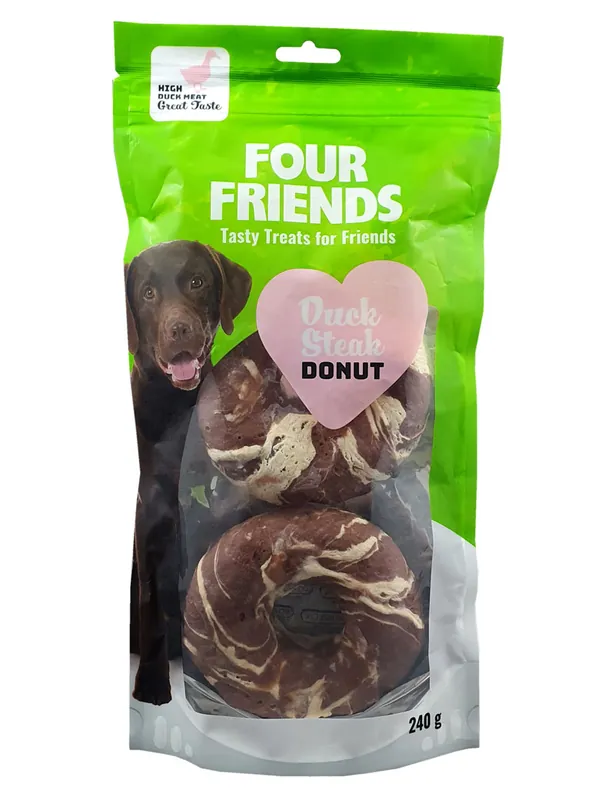 Four Friends Dog Duck Steak Donut 2-pack Rabatt