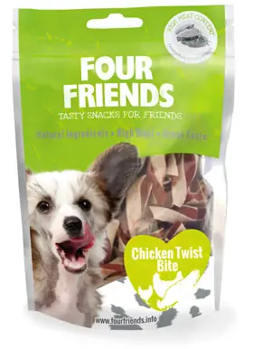 Endast idag Four Friends Dog Chicken Twist Bite