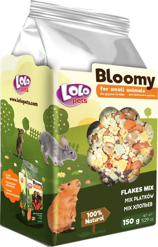 Kampanjpris Lolo Bloomy Flake-mix, gnagare/kanin 150g