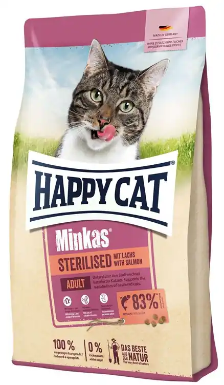 Premium HappyCat Minkas Sterilised lax 1,5 kg