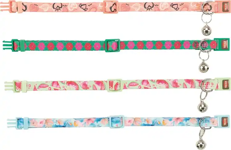 Populär Katthalsband, flower power, 19-31 cm/10 mm