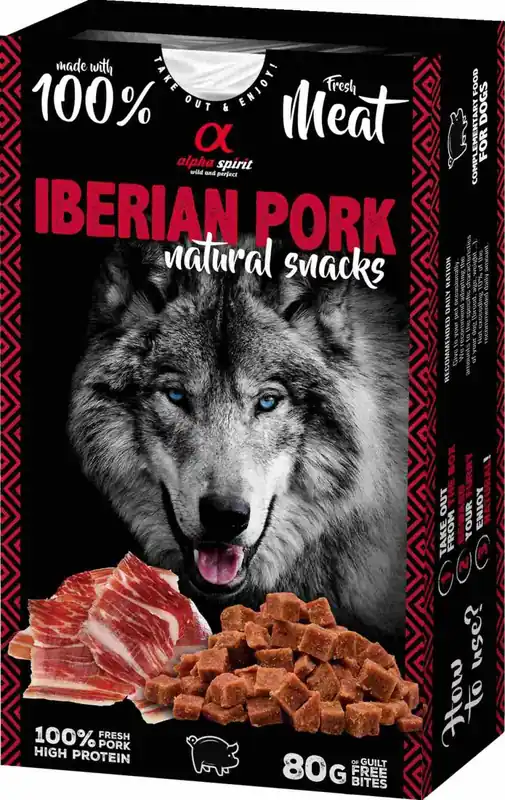 Erbjudande alpha spirit Natural Snacks Iberian Pork 80 g