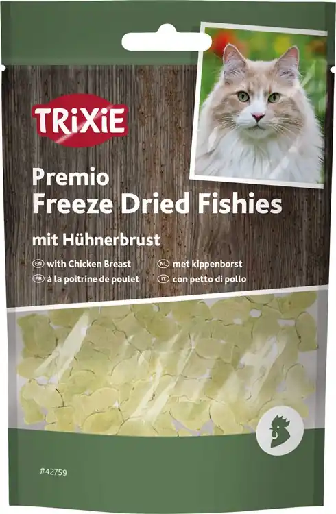 Erbjudandepris PREMIO frystorkade fiskar med kycklingbröst 20 g