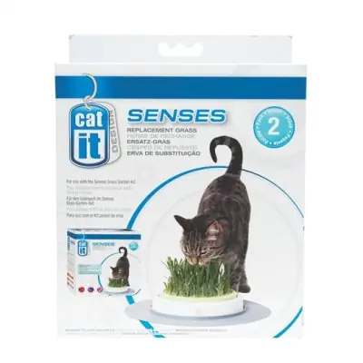 Billig Catit Senses kattgräs refill 2-p