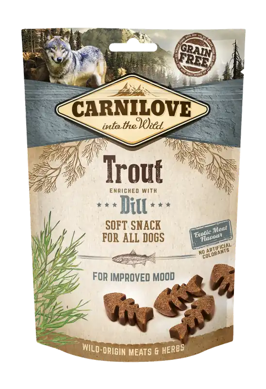 Rabatter Carnilove Dog SemiMoist Trout & Dill 200 g