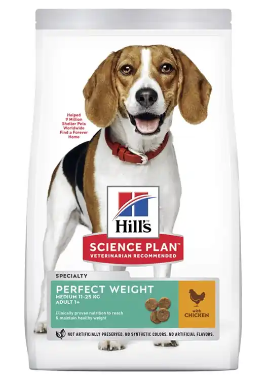 Kampanjpris Hill‘s Canine Perfect Weight Medium Chicken