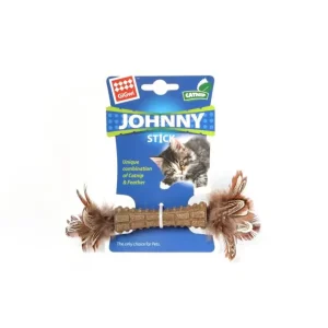 GiGwi Johnny Stick with catnip/feather, brun Erbjudande