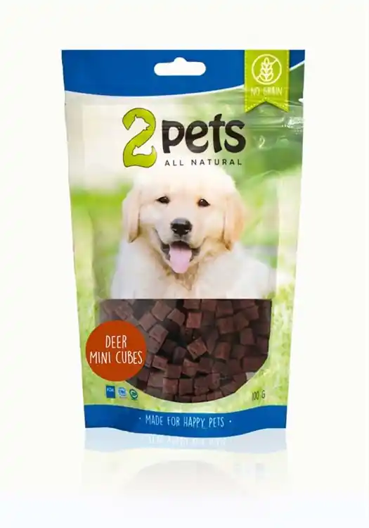 2pets Dogsnack Deer MiniCubes Populär