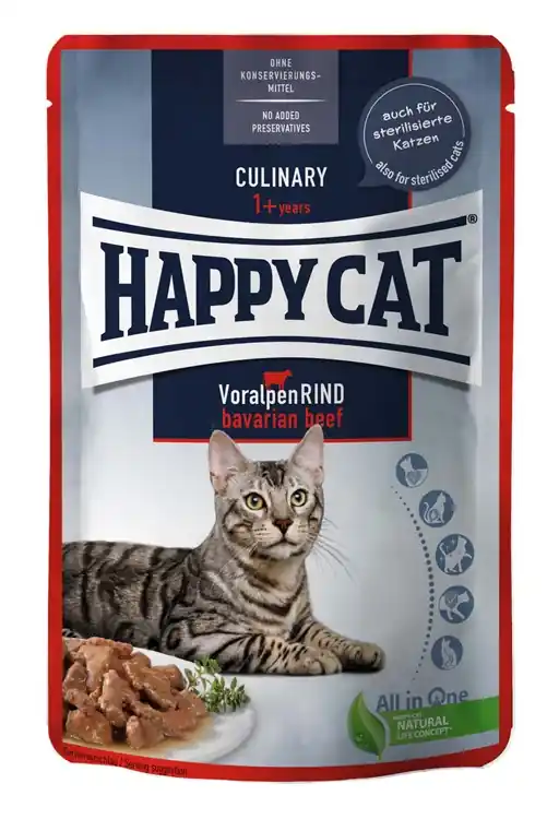 HappyCat våt/sås, nötkött, 85 g Köp online