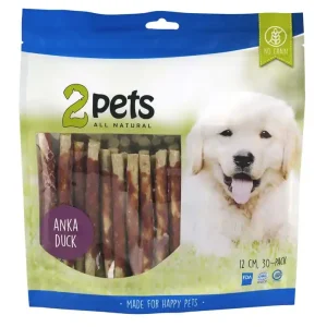 2pets Tuggpinne mald, anka, 12cm, 30-pack, 400g Nedsatt pris