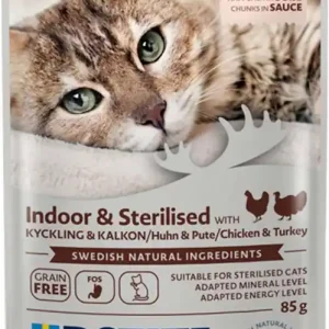 Sänkt pris Bozita Indoor & Sterilised Kyckling & Kalkon i sås 85 g