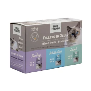 Beställ nu Four Friends Cat Sterilized in Jelly 12x85 g