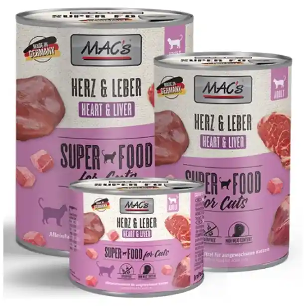 Begränsat erbjudande MAC‘s Cat Heart & Liver 200 g