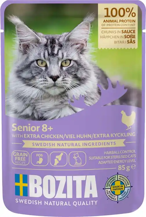Billigare Bozita katt Senior 8+ Extra kyckling i sås 85 g