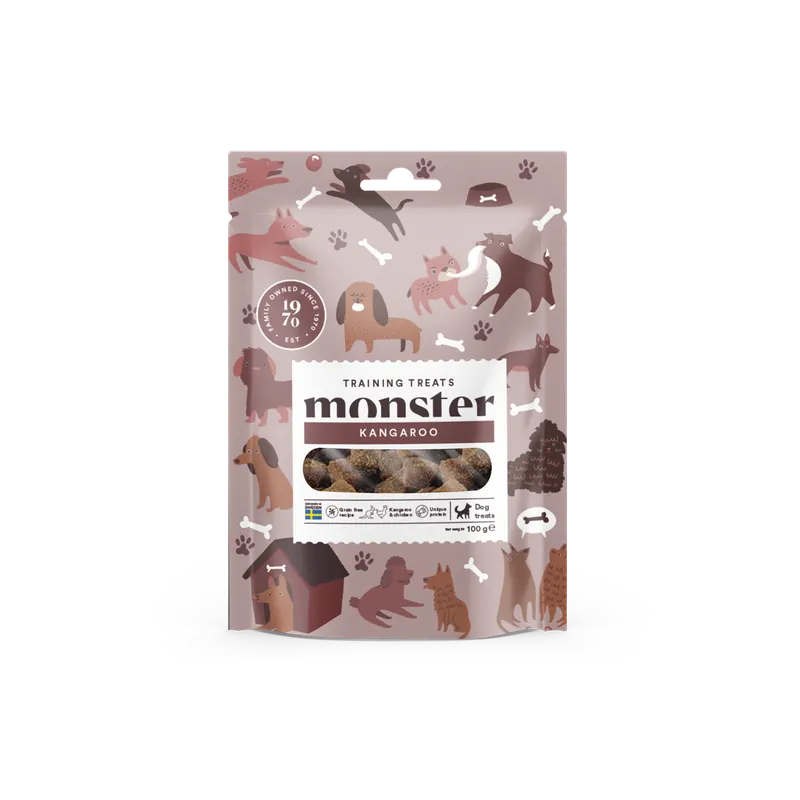 Säker betalning Monster Dog Training Treats Kangaroo 100 g