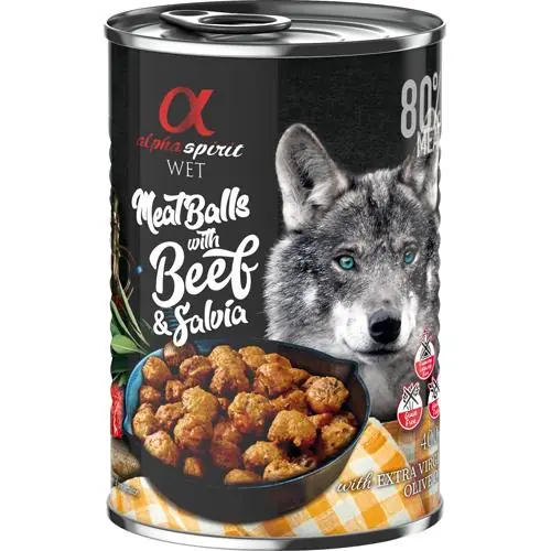 alpha spirit Meatballs with Beef & Salvia 400 g Sänkt pris