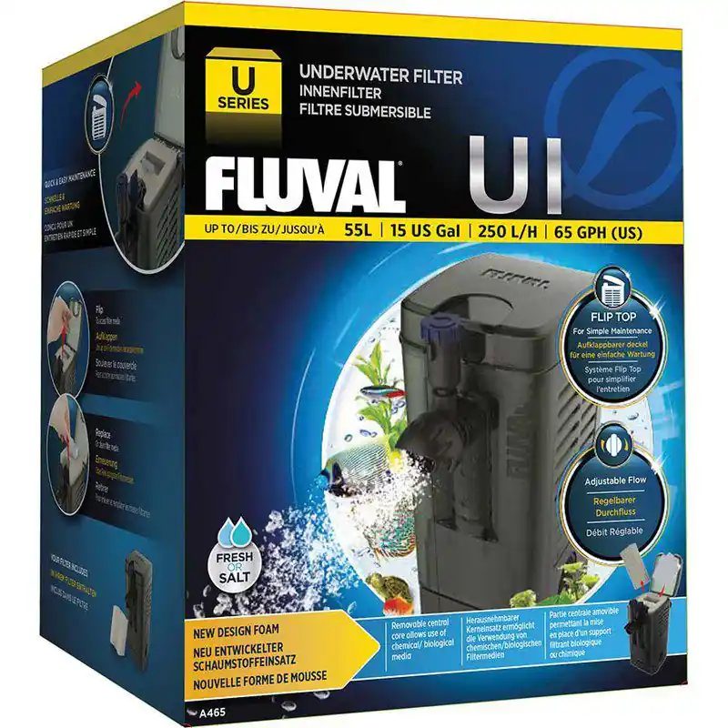 Fluval innerfilter U1 200 l/h <45 l Begränsad tid