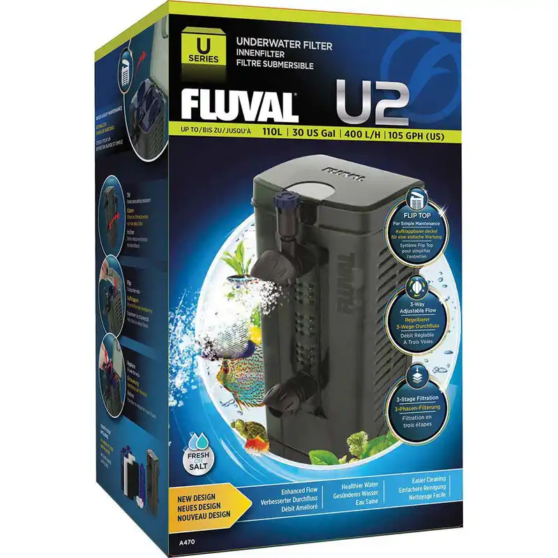 Fluval innerfilter U2 400 l/h <110 l Erbjudande