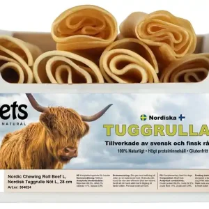 2pets Nordisk tuggrulle, nöt L, 28 cm Begränsad tid