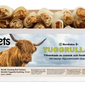2pets Nordisk tuggrulle med kyckling, 13 cm Expressleverans