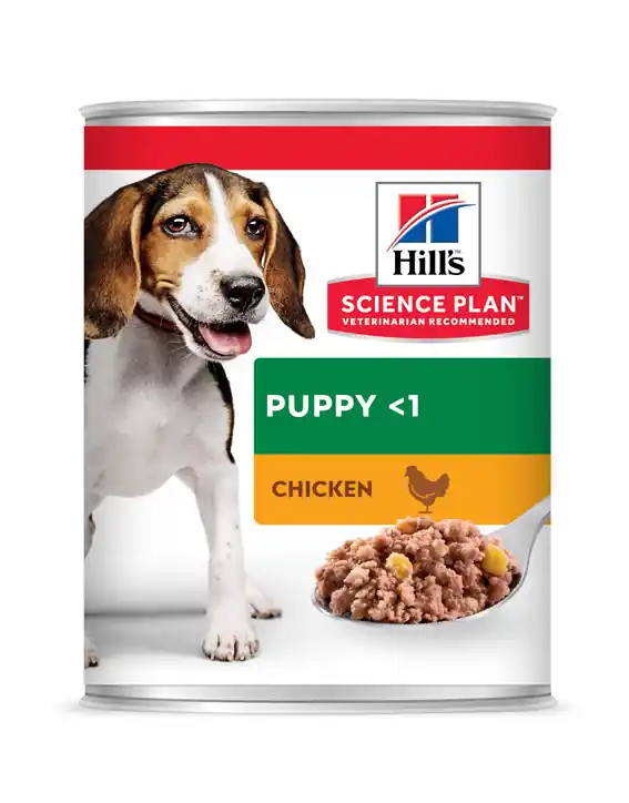 Endast idag Hill‘s Canine Puppy Chicken 370 g burk