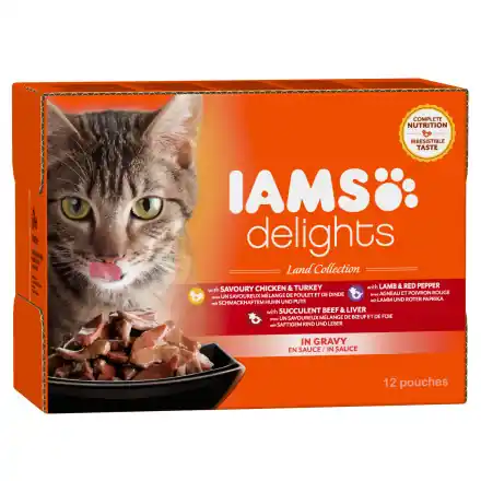 Iams Delights in gravy Multipack Land 12x85 g Endast idag
