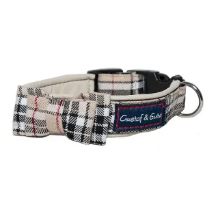 Erbjudande Gustaf & Evita halsband Rosett Beige Ruta