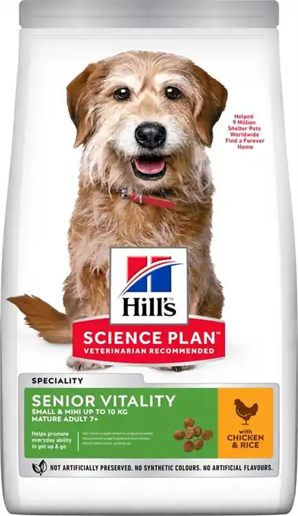 Begränsat erbjudande Hill‘s Canine Senior Vitality Small & Mini Chicken