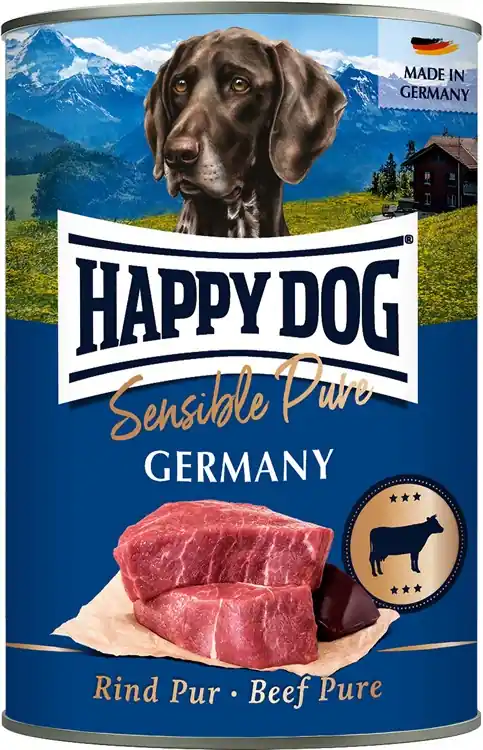 Begränsad tid HappyDog konserv, Germany 100% nötkött