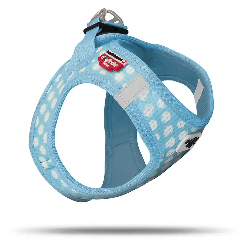 Curli västsele Air-Mesh skyblue-circles & koppel I lager