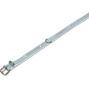 Billig Halsband "Crystal" ljusblå/vit 37 cm, Nobby