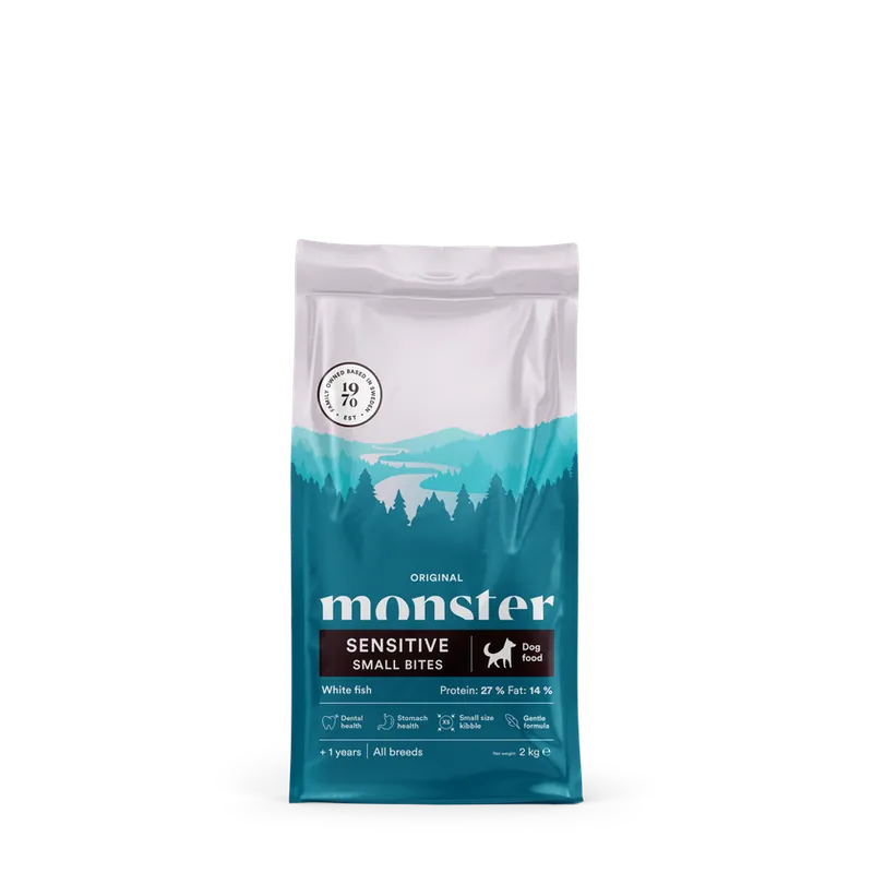 Bästa pris Monster Dog Original Sensitive White Fish SmallBites
