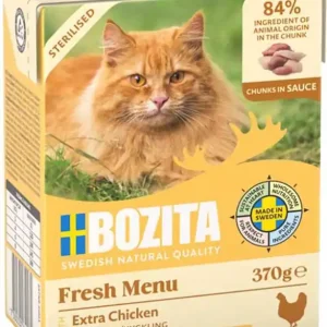 Bozita Katt Tetra Bitar i Sås Sterilised Extra Kyckling 370 g Billig