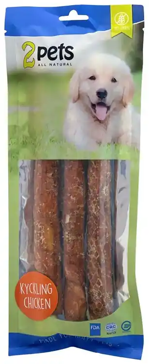 2pets Tuggrulle m kycklingfilé 28 cm 3-pack, 250g prisnedsättning