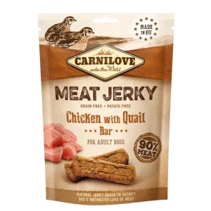 Billig Carnilove Jerky Chicken with Quail Bar 100 g