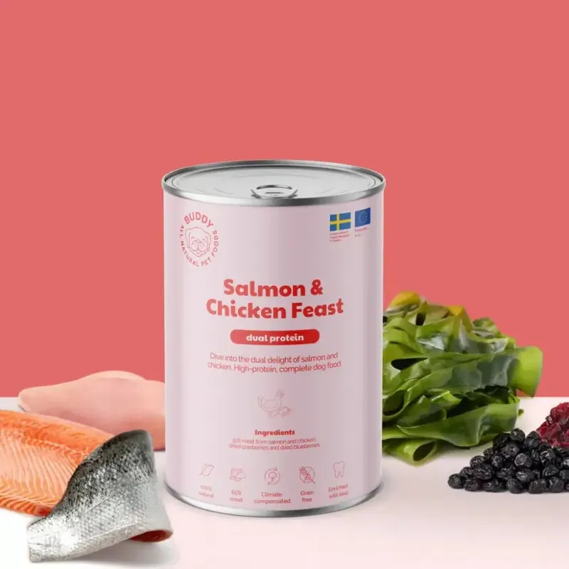Buddy Salmon & Chicken Feast 400 g Populärt val