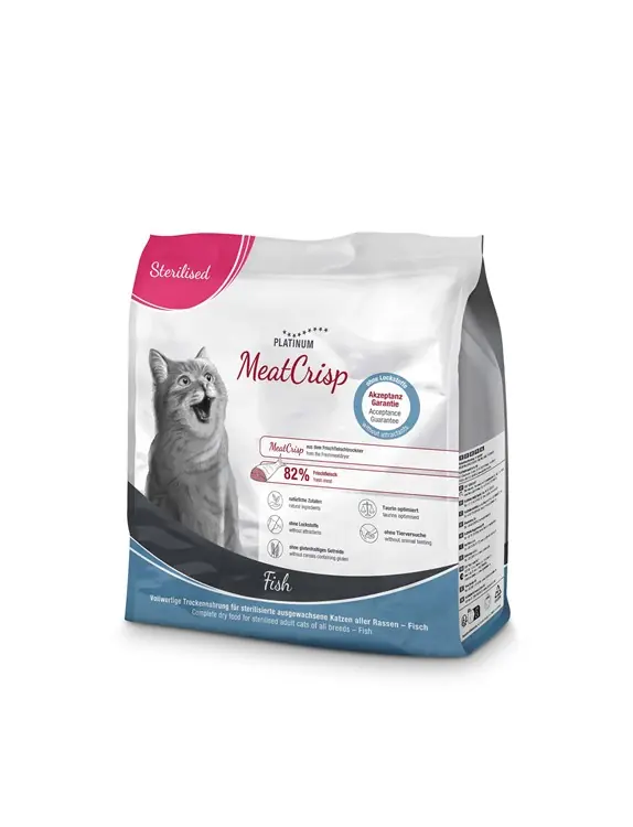 Begränsad tid Platinum Cat MeatCrisp Sterilised Fish 0,4 kg