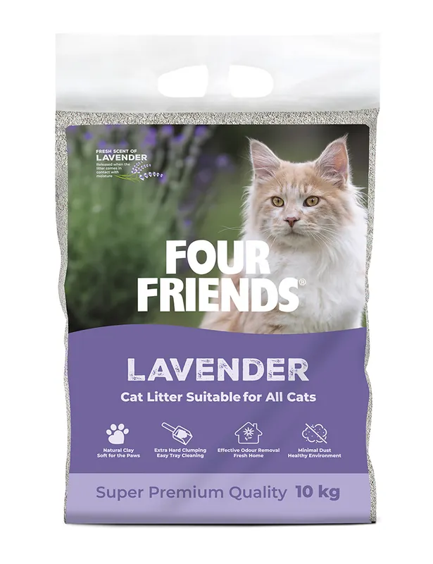 Four Friends Cat Litter Lavender 10 kg Extra rabatt