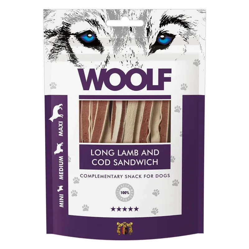 Outlet WOOLF Long Lamb and Cod Sandwich 100 g