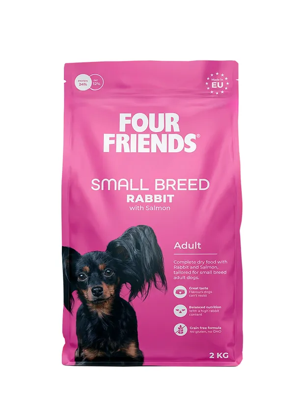 FourFriends Dog Adult Small Breed Rabbit 2 kg Beställ idag