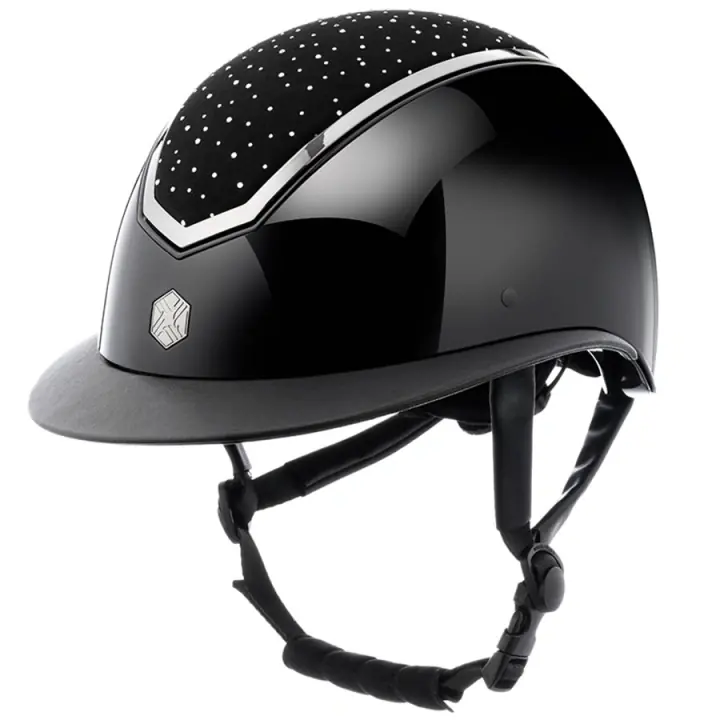 Rabatter Ridhjälm Kylo Gloss Wide Peak Crystal Svart/Chrome