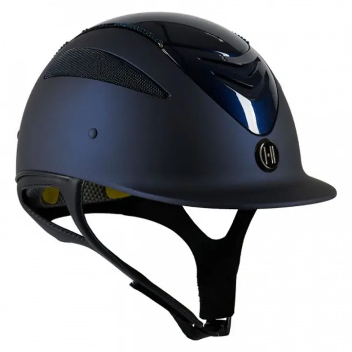 Lågt pris Ridhjälm Mips Defender Glossy Top Swarovski Marinblå