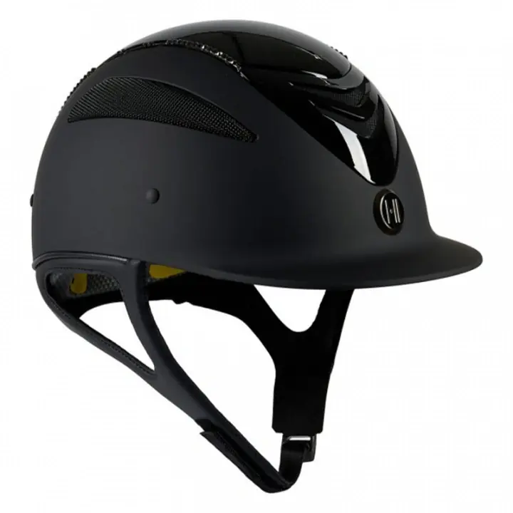 Ridhjälm Mips Defender Glossy Top Swarovski Svart Reapris